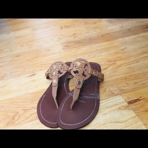 Brown Tory Burch sandals lightly used